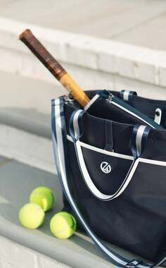40-Love Tennis Tote Bag: Racquet Cover, Navy